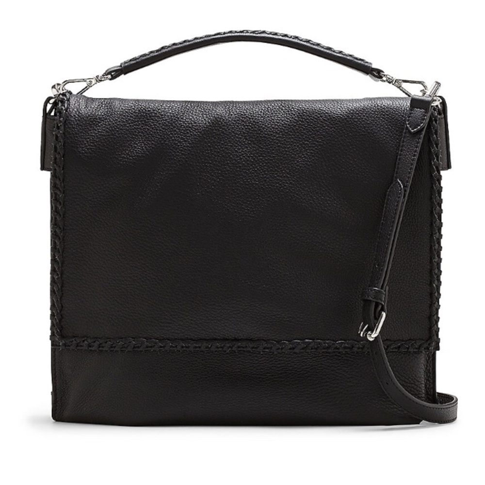 VINCE CAMUTO Lacy- Braided Trim Flap Bag